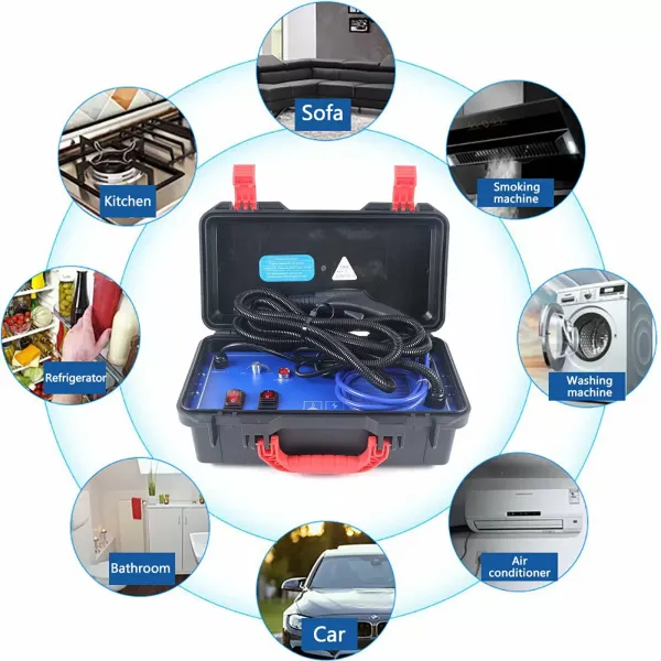 High Temperature Steam Cleaner Multi-purpose Handheld Steam Cleaner 220V 3000W 1m Inlet Hose 2.5m 3-5 Bar for Air Conditioning Extractor Hood Car High Temperature Steam Cleaner Multi-purpose Handheld Steam Cleaner 220V 3000W 1m Inlet Hose 2.5m 3-5 Bar for Air Conditioning Extractor Hood Car