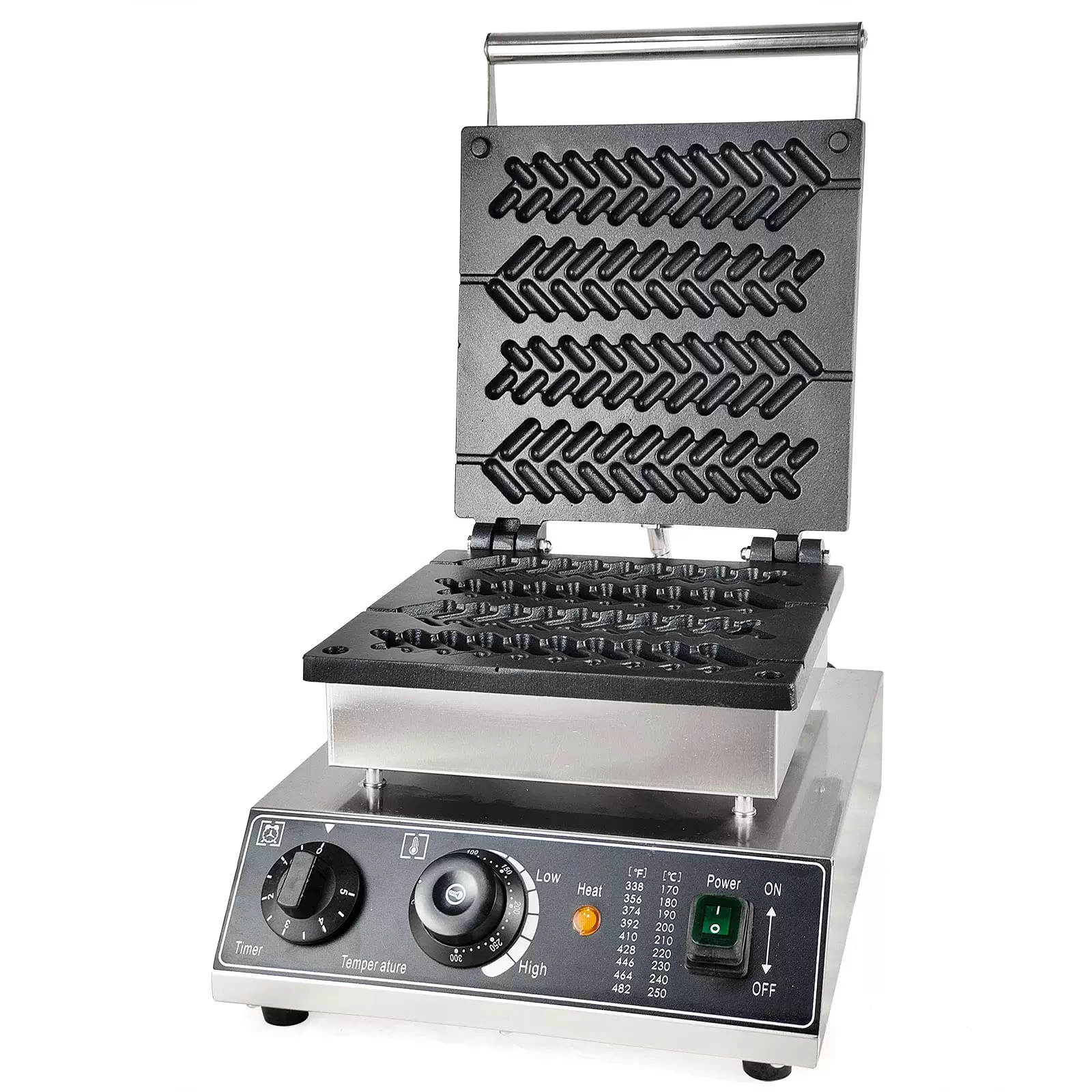 11.81*14.17*9.45inch Commercial Electric Waffle Maker Non-Stick with Wheat Handle 1.7KW Wheat Stalk Waffle Maker For Bakeries Restaurants