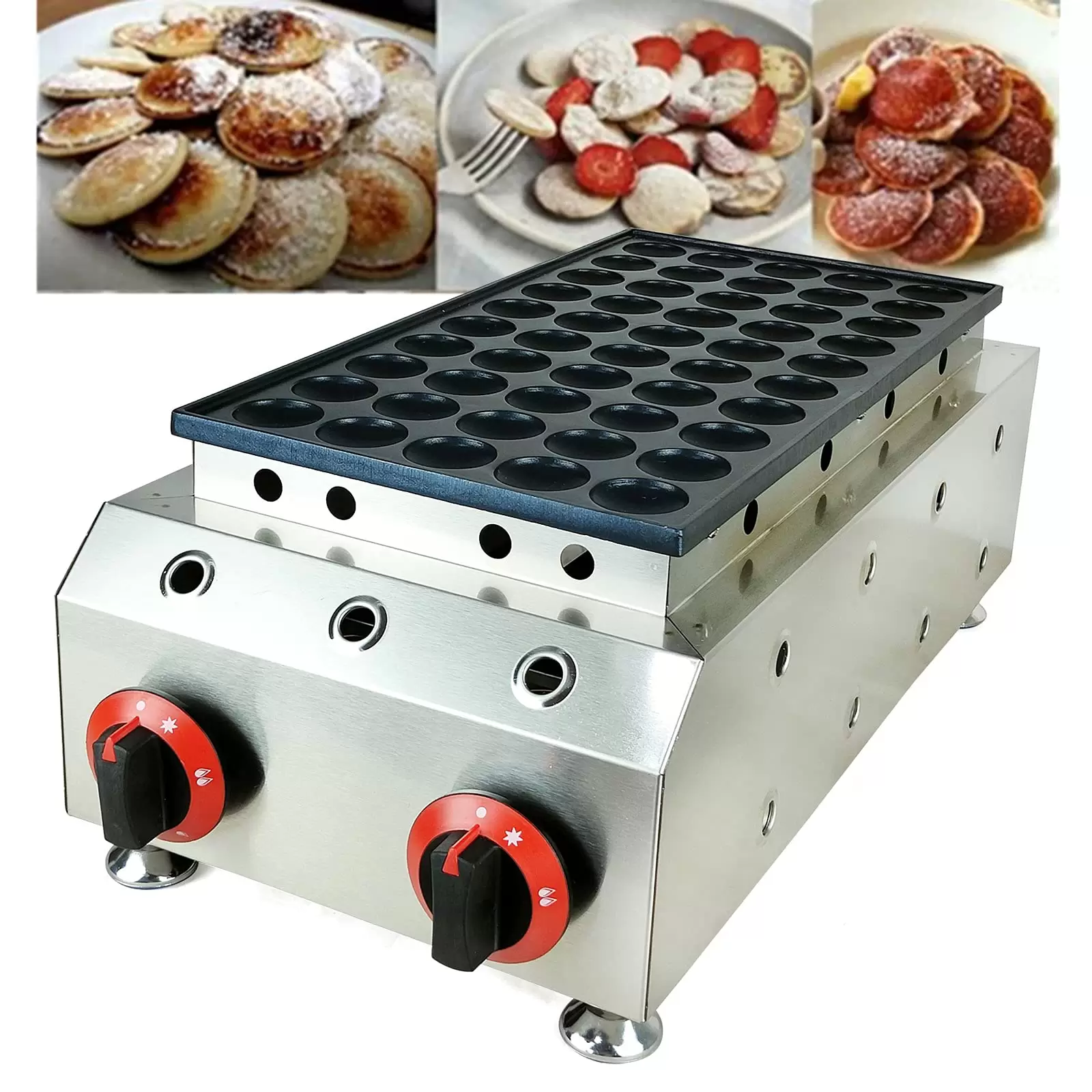 Non-Stick Aluminum Waffle Pan with Teflon Coating 25/50 Holes for Confectionery and Desserts 4.5cm