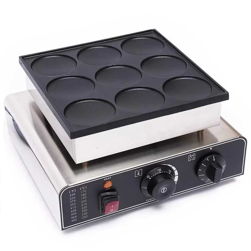 Electric Crepe Maker Commercial Crepe Maker for 9 Dorayaki, Crepes (3.03 x 3.03 x 0.39 inch)