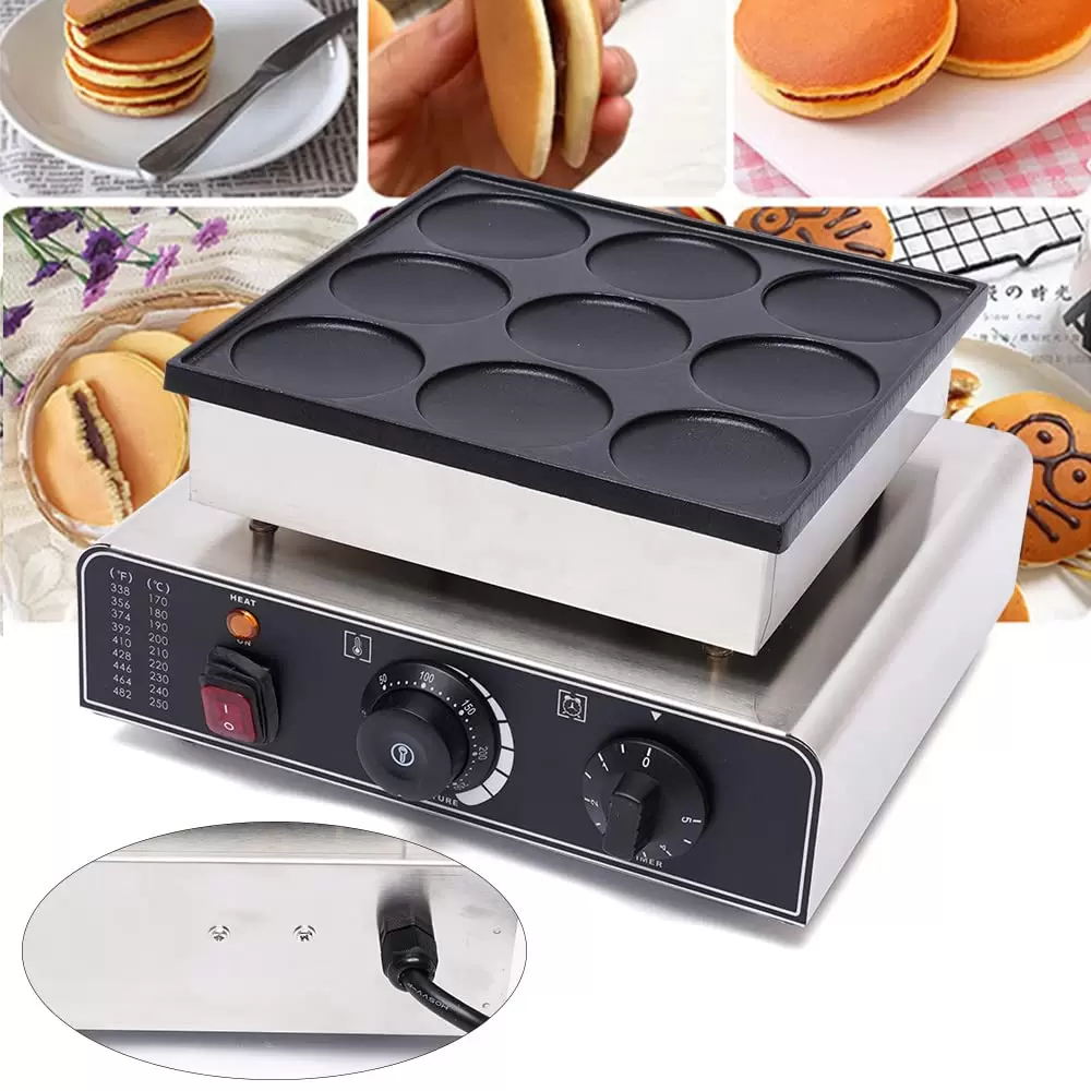 Electric Crepe Maker Commercial Crepe Maker for 9 Dorayaki, Crepes (3.03 x 3.03 x 0.39 inch) Electric Crepe Maker Commercial Crepe Maker for 9 Dorayaki, Crepes (3.03 x 3.03 x 0.39 inch)