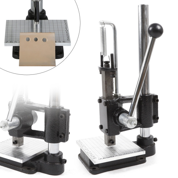 Leather Hole Punch Tool Hole Punch Machine, Eyelet Press Kit Punching, DIY Leather Punching Machine for Making Leather Bags