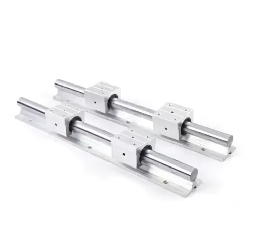 Linear Rails for Linear Bearings 2 Linear Rails 2X Shaft SBR16 L1500mm Linear Rail 4Pcs SBR16UU Bearing for Routers Milling Machines Lathes Benders
