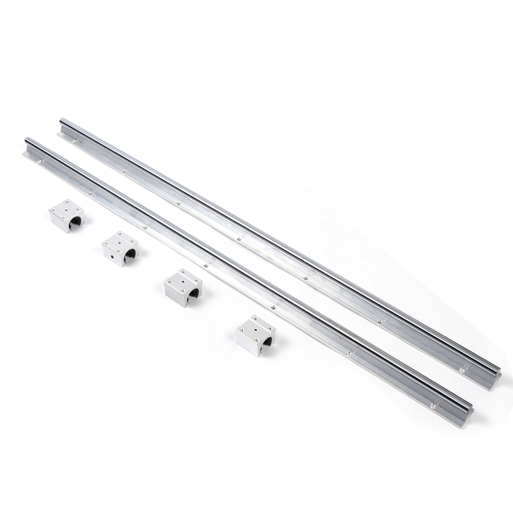 Linear Rails for Linear Bearings 2 Linear Rails 2X Shaft SBR16 L1500mm Linear Rail 4Pcs SBR16UU Bearing for Routers Milling Machines Lathes Benders