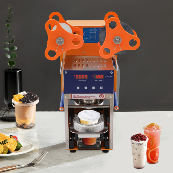Manual Cup Sealing Machine Sealing Machine 600 Cups/h  With Counter For Sealing Drinks  Milk Tea Ice Hot Coffee