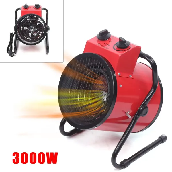Industrial fan heater 3 kW - 3000 W - 220-240 V - Electric heating - Industrial heating
