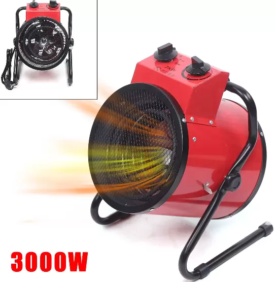 Industrial fan heater 3 kW - 3000 W - 220-240 V - Electric heating - Industrial heating