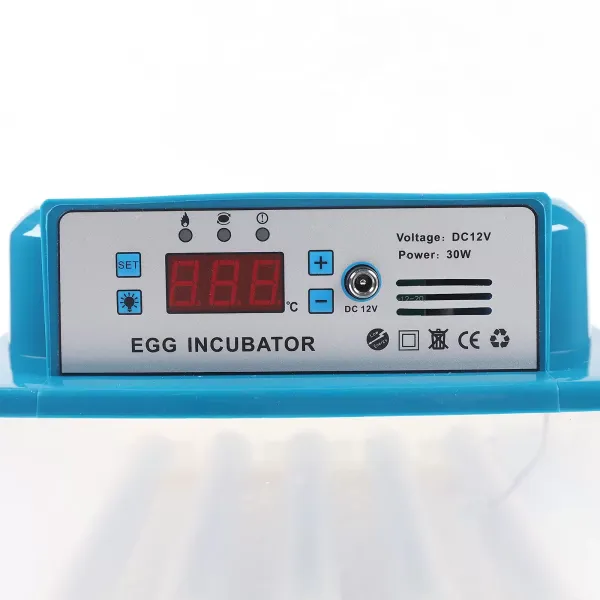 Fully Automatic 16 Egg Incubator Dual Power Supply Intelligent Incubator Small Automatic Temperature Regulation Water Heater 30W 21 x 24 x 18 cm