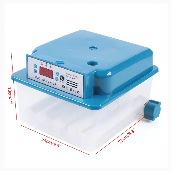 Fully Automatic 16 Egg Incubator Dual Power Supply Intelligent Incubator Small Automatic Temperature Regulation Water Heater 30W 21 x 24 x 18 cm Fully Automatic 16 Egg Incubator Dual Power Supply Intelligent Incubator Small Automatic Temperature Regulation Water Heater 30W 21 x 24 x 18 cm