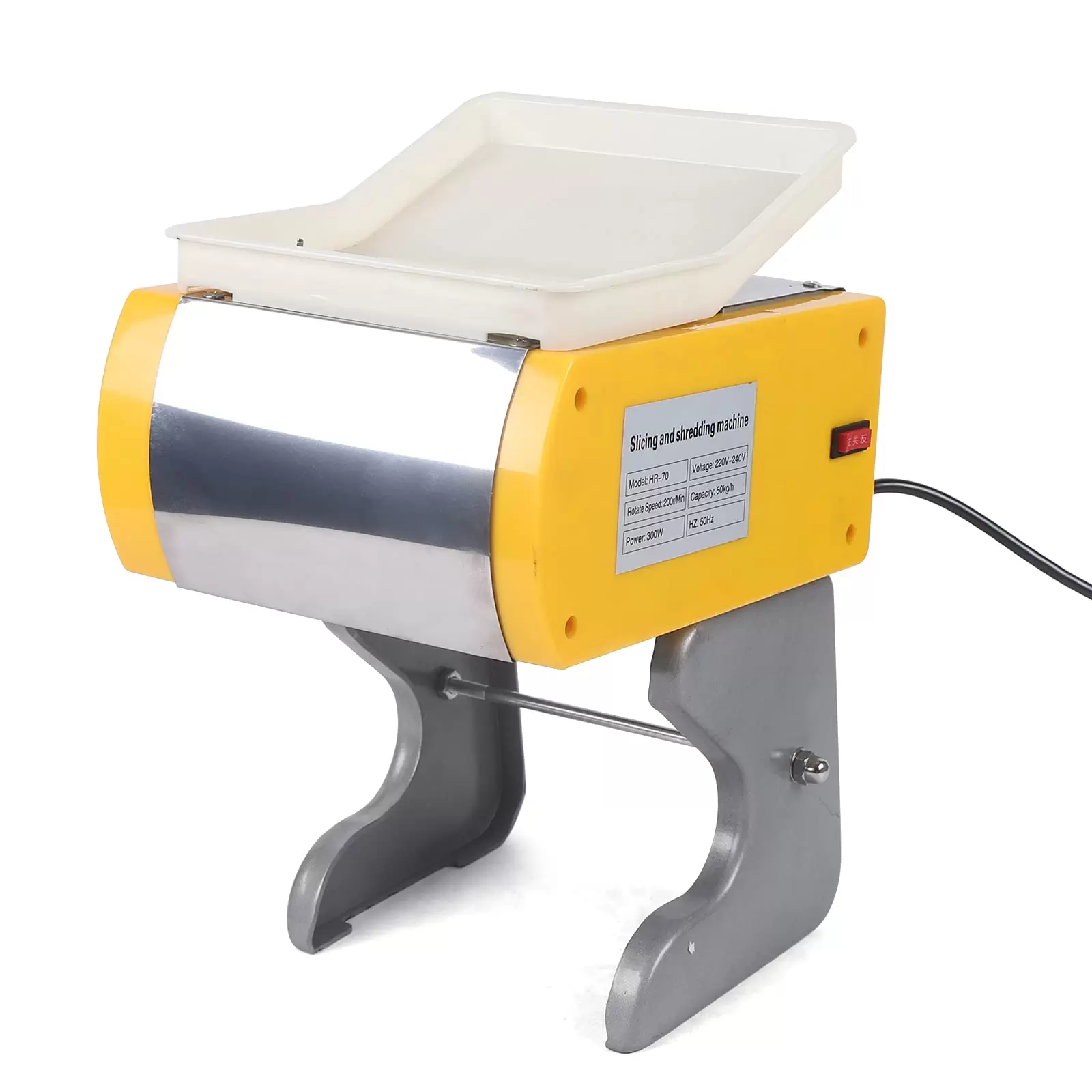 300 W Universal Slicer 50 Kg/h Electric Slicer For Vegetables And Meat Slices 19.5 X 18.5 X 38 Cm Chop And Dice For Vegetables And Slices Of Meat