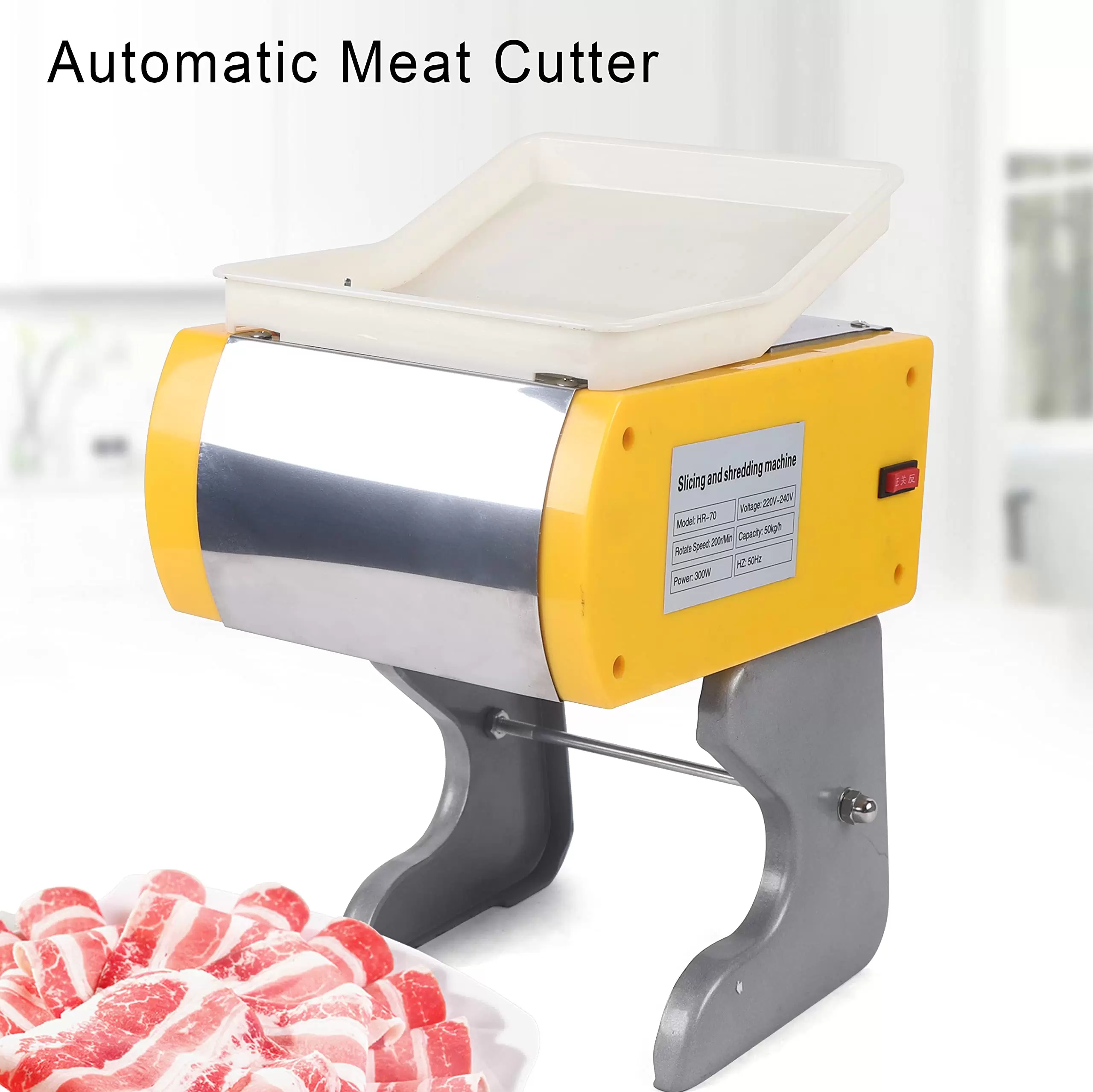 300 W Universal Slicer 50 Kg/h Electric Slicer For Vegetables And Meat Slices 19.5 X 18.5 X 38 Cm Chop And Dice For Vegetables And Slices Of Meat 300 W Universal Slicer 50 Kg/h Electric Slicer For Vegetables And Meat Slices 19.5 X 18.5 X 38 Cm Chop And Dice For Vegetables And Slices Of Meat