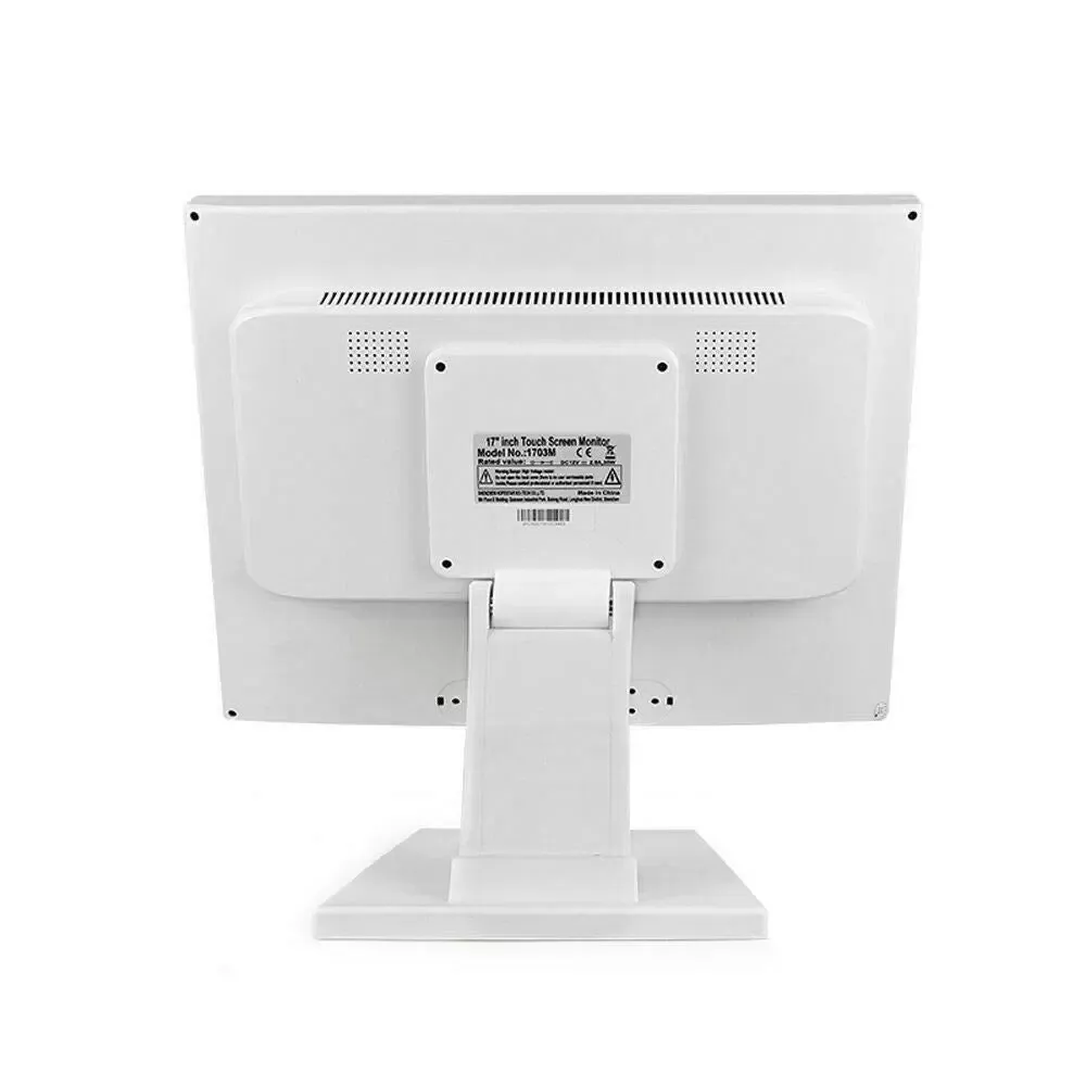 17 Inch Touchscreen Monitor Touch Screen Pos LCD Touchscreen Monitor With Adjustable Pos Stand For Retail Restaurant 4-wire Resistive Touchscreen