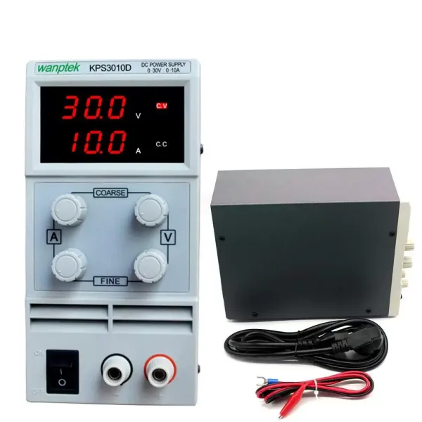 DC Power Supply Adjustable Laboratory Power Supply 0-30V 0-10A with Digital Display Current Limitation Protection Temperature Regulation