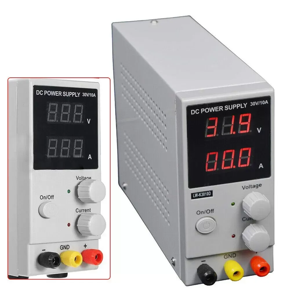 0-30V 0-10A DC Adjustable Power Supply Unit with LED Display 0-30V 0-10A Regulated DC Power Supply Adjustable Variable Lab Power Supply 220V