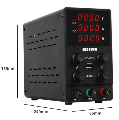 Adjustable DC Lab Power Supply with 4 Digit LED Display 0-30V 0-10A Stabilize Lab Power Supply