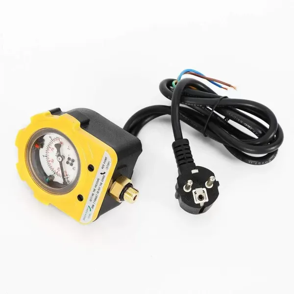 Pressure Switch with Pressure Gauge, max. 10 bar, Yellow Submersible Pump Pressure Switch with Pressure Gauge, max. 10 bar, Yellow Submersible Pump