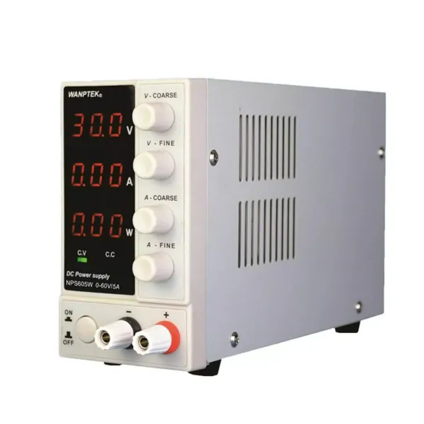 NPS605W DC Power Supply Adjustable Digital 220V 0-60V 0-5A Regulate Output Laboratory Power Supply with LED Display Switching Power Supplies for Measuring Instrument NPS605W DC Power Supply Adjustable Digital 220V 0-60V 0-5A Regulate Output Laboratory Power Supply with LED Display Switching Power Supplies for Measuring Instrument