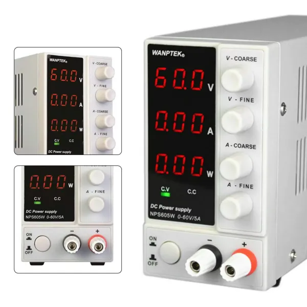 NPS605W DC Power Supply Adjustable Digital 220V 0-60V 0-5A Regulate Output Laboratory Power Supply with LED Display Switching Power Supplies for Measuring Instrument