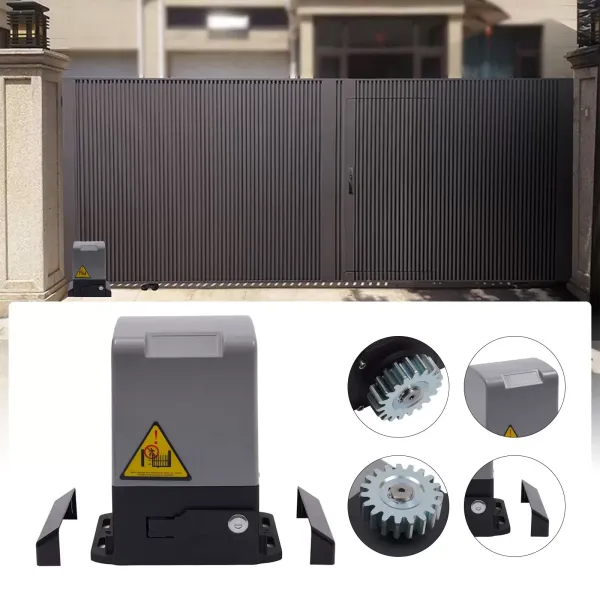 750W 1800KG Sliding Gate Drive Gate Drive Set Including 2x Remote Controls Suitable for Sliding Doors Made of Steel Wood Weighing Less than 3527 Pounds
