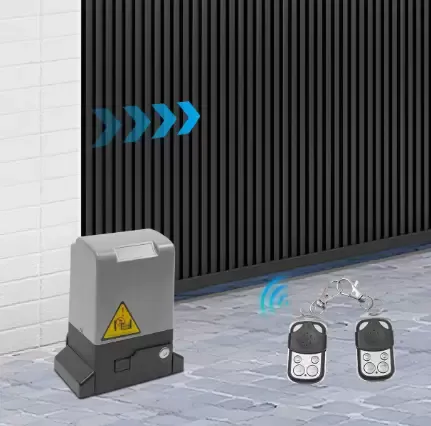Remote Gate Opener IP44 Waterproof Aluminum Alloy Housing Motorized Sliding Door Operator 600kg With 2 Remote Controls 220V (370W)