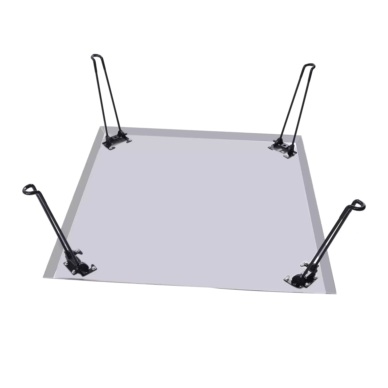 Fire Pit Cover 30" x 30" x 13" Stainless Steel 1.5mm Thick Lid with Foldable Legs and Carry Handle Fire Pit Cover 30" x 30" x 13" Stainless Steel 1.5mm Thick Lid with Foldable Legs and Carry Handle