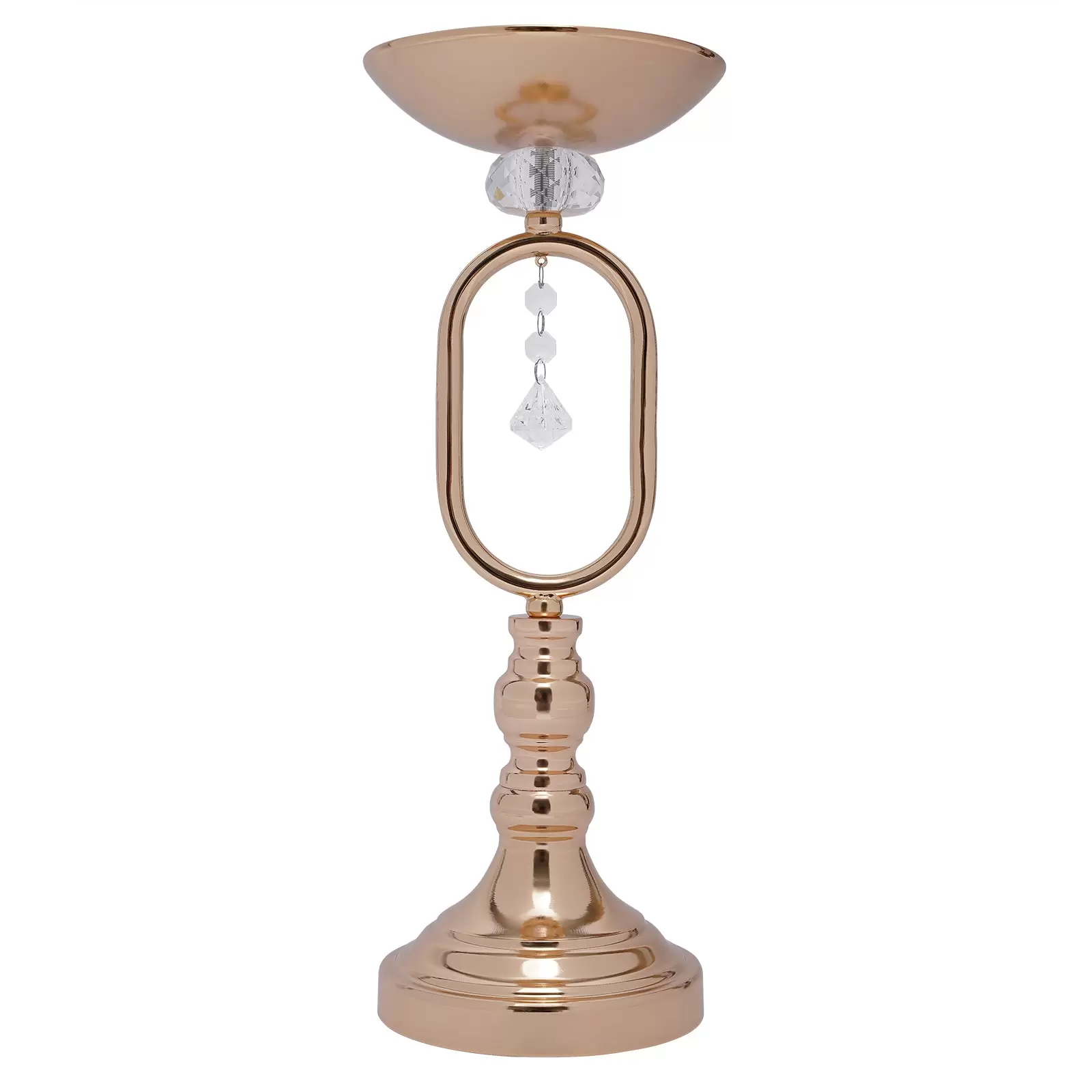 10 Pcs Metal Flowers Vase for Wedding Reception 15.6in Tall Gold Pillar Candle Holder Table Decor Centrepiece for Dining Room Vases