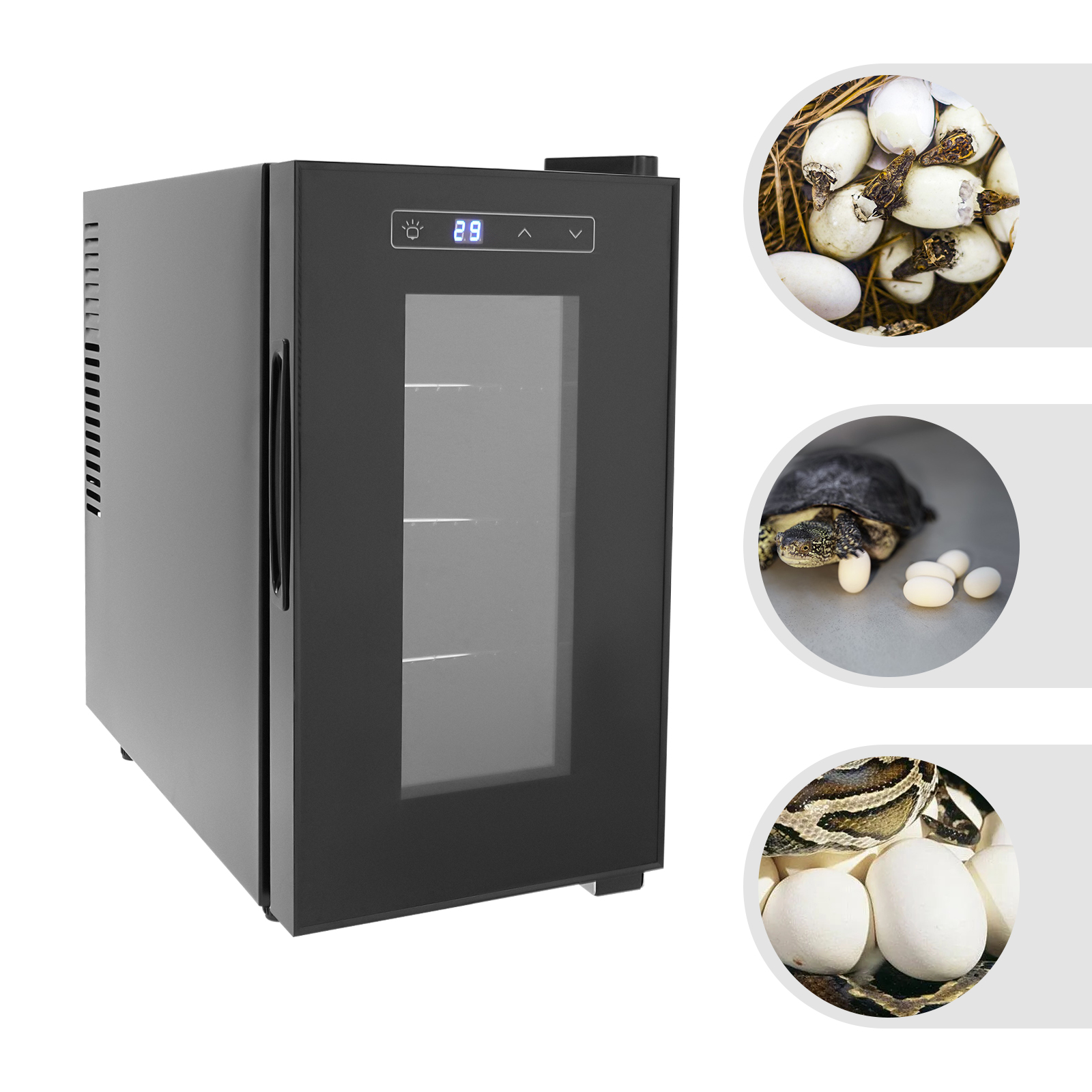 CNCEST Reptile Egg Incubator Black Reptile Egg Incubator Reptile Egg Incubator With Precise Temperature Control