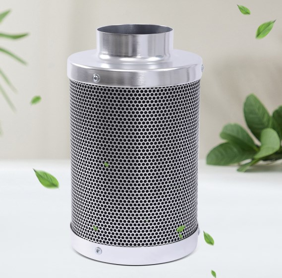 4 Inch Aluminum Reversible Activated Carbon Filter Set for Inline Duct and Curtain Fans