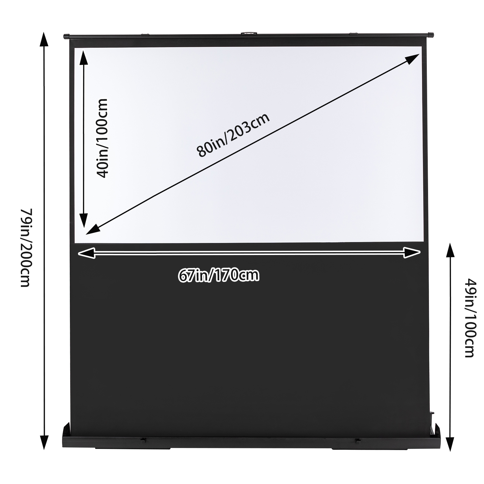 Liftable Projection Screen, Portable Projection Screen, Floor Projection Screen, Black Liftable Projection Screen, Portable Projection Screen, Floor Projection Screen, Black