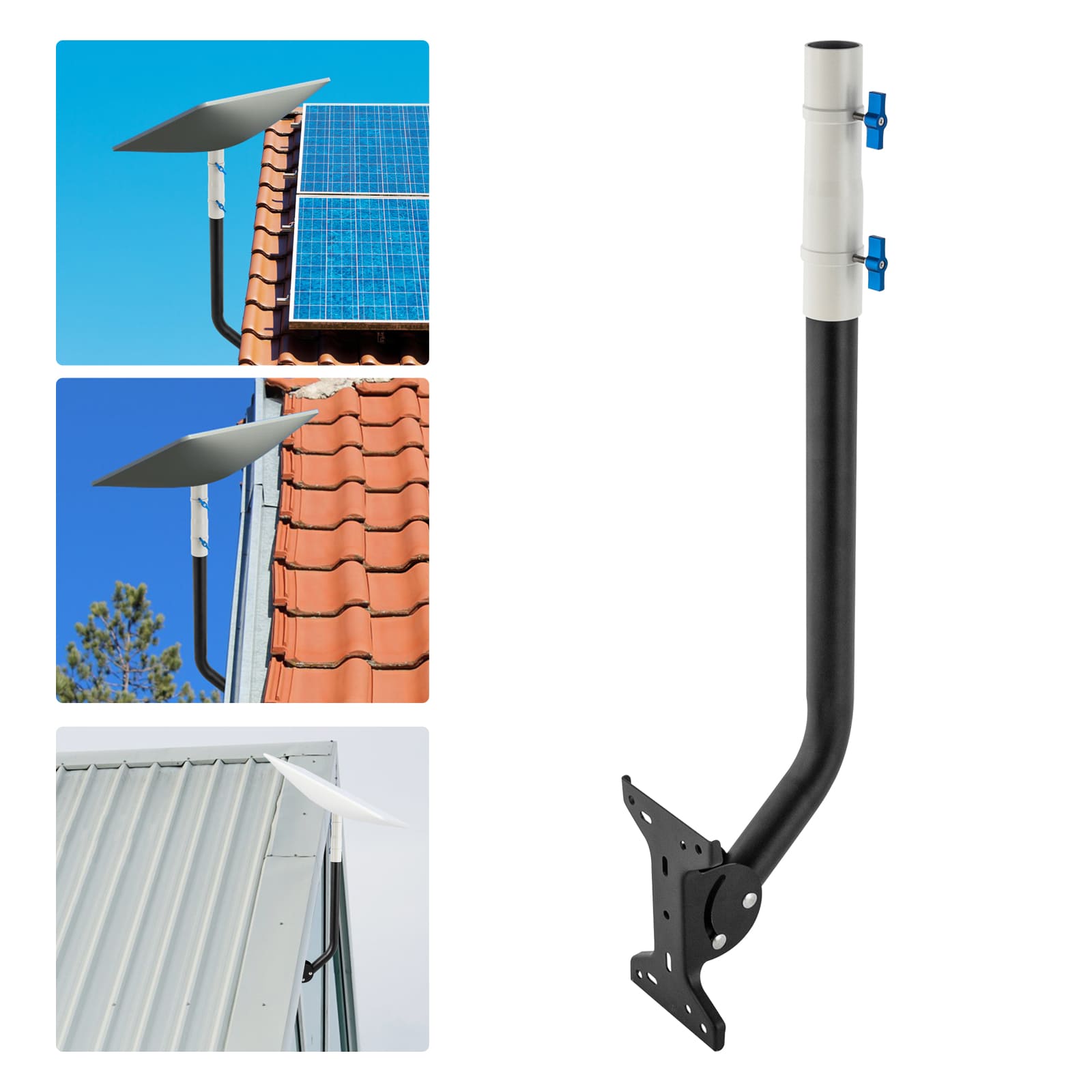 Link Adjustable Mounting Kit Link Long Wall Mount Link Universal Roof Mount for Antenna and Weather Station Easy Installation Solid Structure Link Adjustable Mounting Kit Link Long Wall Mount Link Universal Roof Mount for Antenna and Weather Station Easy Installation Solid Structure