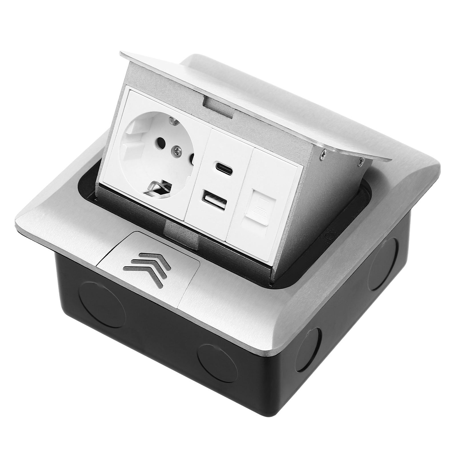 Floor recessed socket outlet box, Electrical socket outlet box, Safe protection, Panel size: 14.5*14.5 cm Floor recessed socket outlet box, Electrical socket outlet box, Safe protection, Panel size: 14.5*14.5 cm