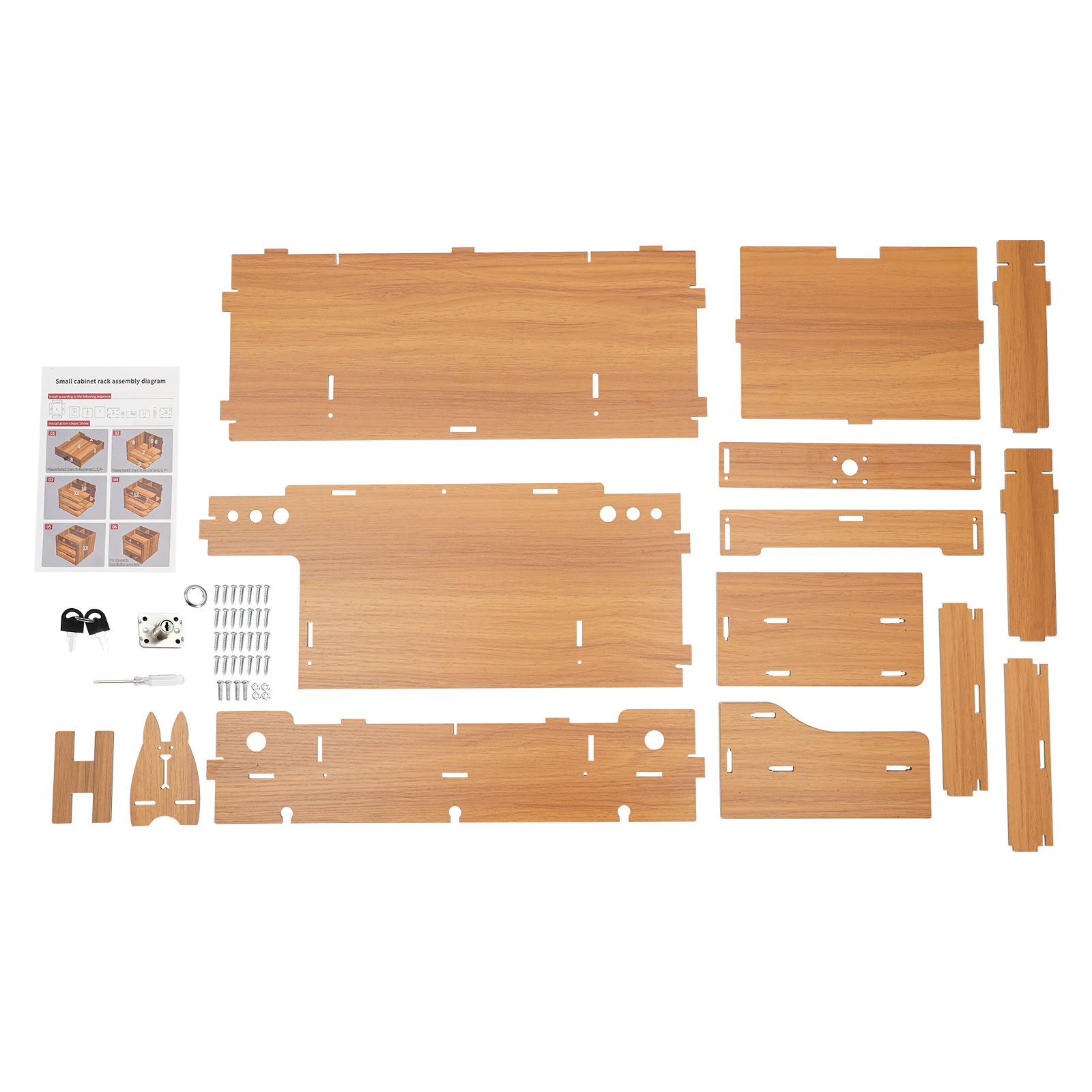 Computer Monitor Stand, Computer Rack with Lockable Drawer, Monitor Stand - sZ08 Side Thickened Cherry Wood Computer Monitor Stand, Computer Rack with Lockable Drawer, Monitor Stand - sZ08 Side Thickened Cherry Wood