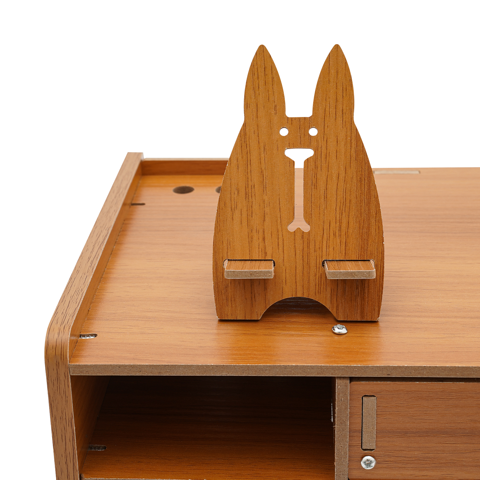 Computer Monitor Stand, Computer Rack with Lockable Drawer, Monitor Stand - sZ08 Side Thickened Cherry Wood Computer Monitor Stand, Computer Rack with Lockable Drawer, Monitor Stand - sZ08 Side Thickened Cherry Wood