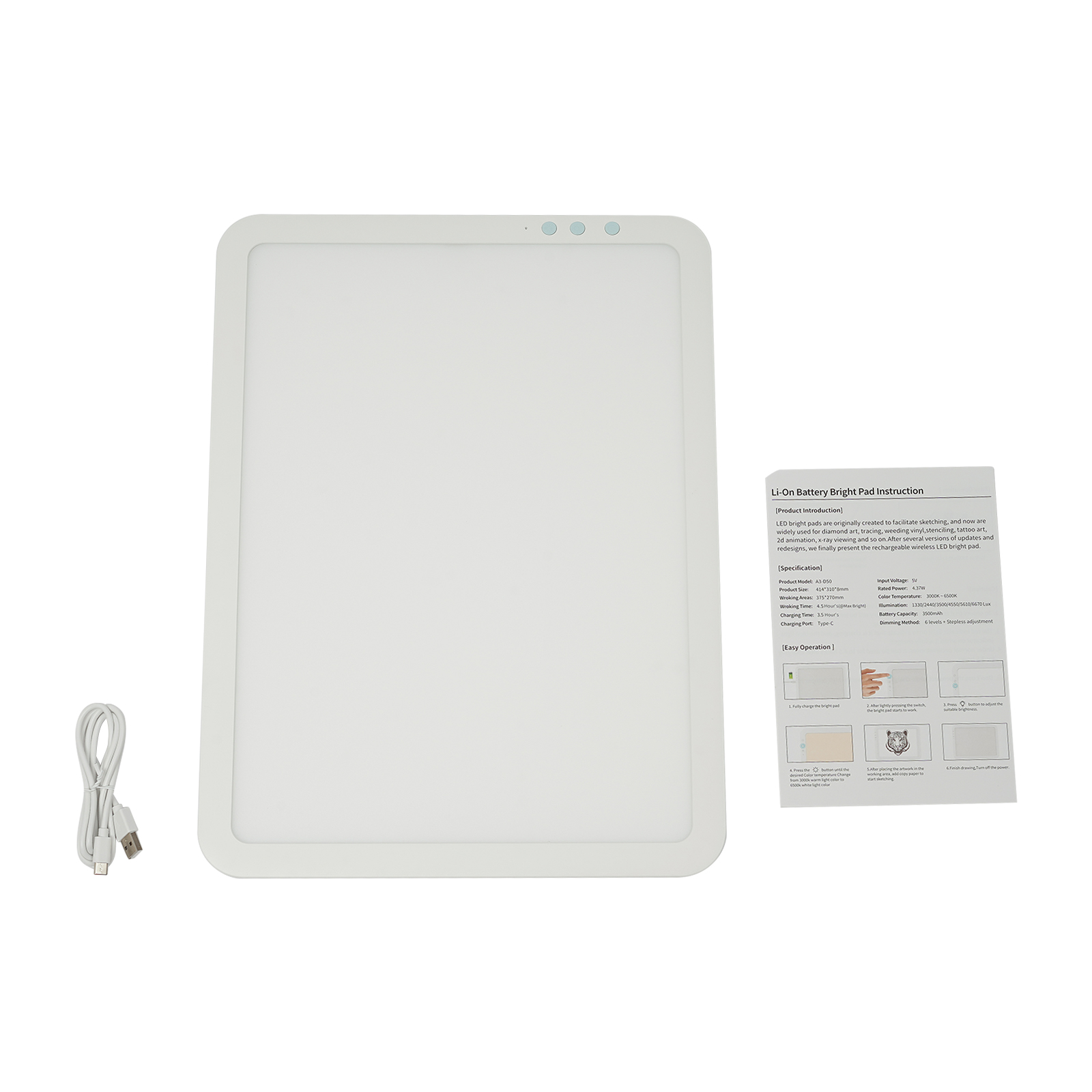 LED Bright Light Pad, Portable Wireless Light Board, Light Pad LED Bright Light Pad, Portable Wireless Light Board, Light Pad