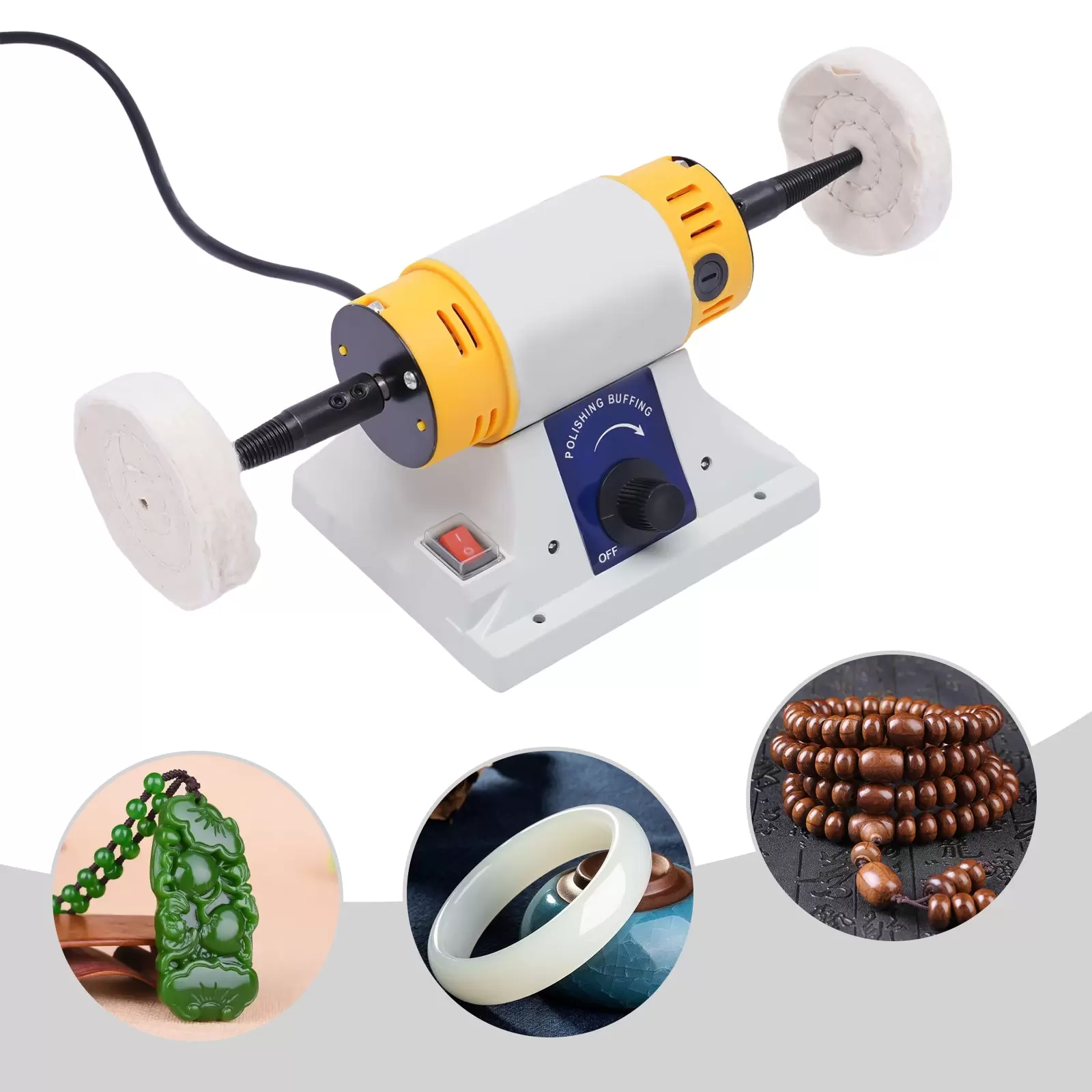 MiNi Double Head Polishing Stand Polishing Machine Grinding Machine Grinding Stand Polishing Set 220v Bench Grinder 200W 800-10000RPM MiNi Double Head Polishing Stand Polishing Machine Grinding Machine Grinding Stand Polishing Set 220v Bench Grinder 200W 800-10000RPM