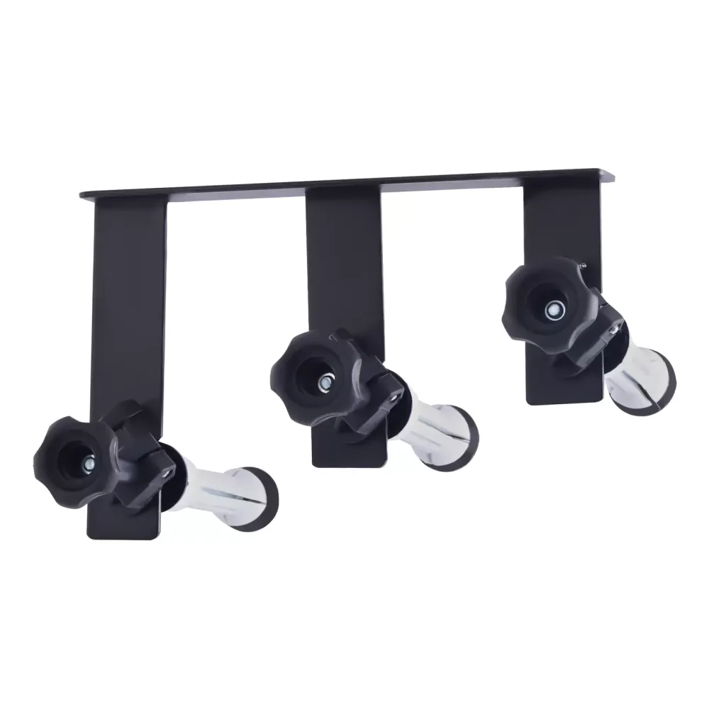 3 Roller Photography Wall Mount Manual Background Support System, Including Six Expansion Bars, Three Chains