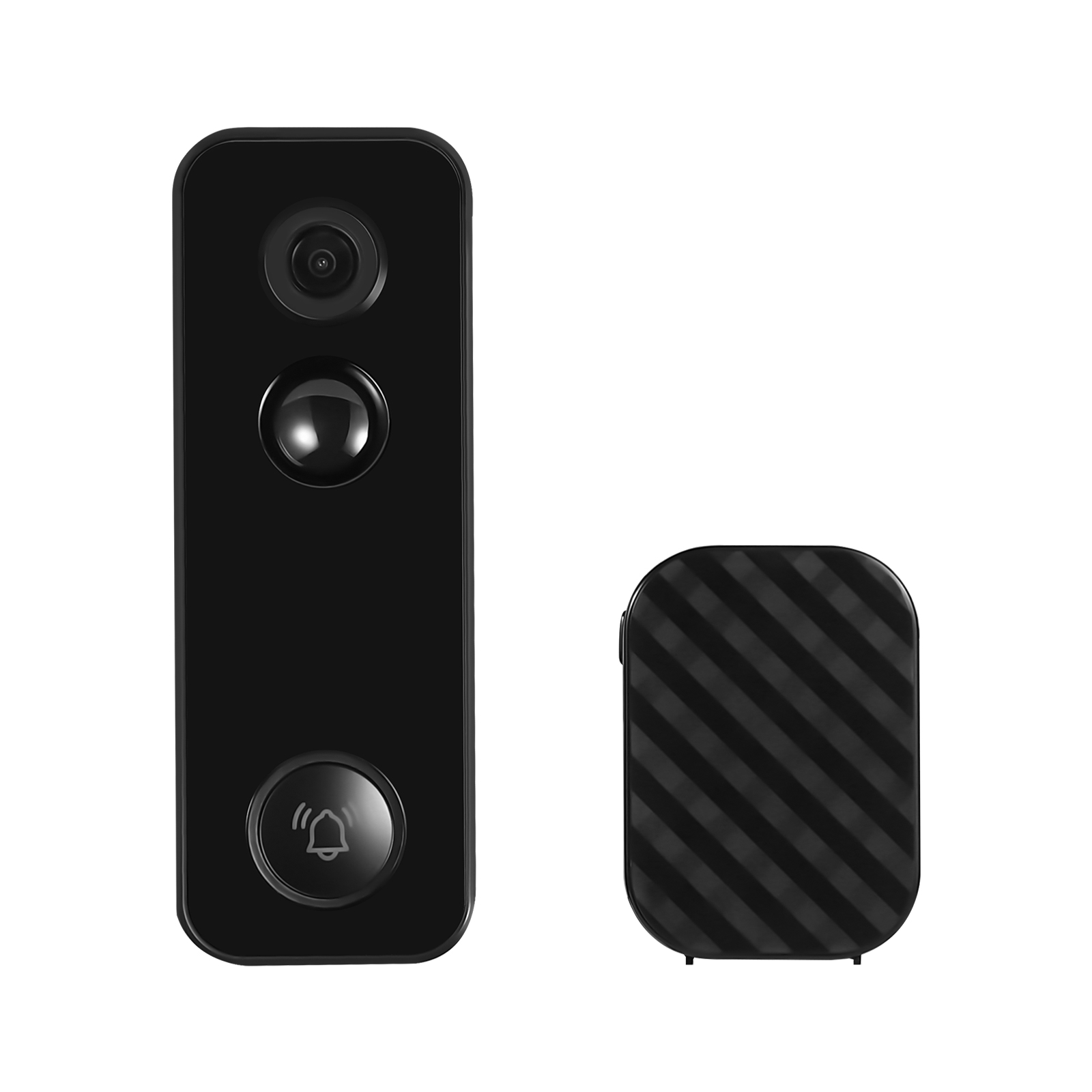 5200mAh Smart Doorbell Doorbell with Camera High Volume Speaker 3MP Doorbell for Hotels Homes Apartments Offices Black