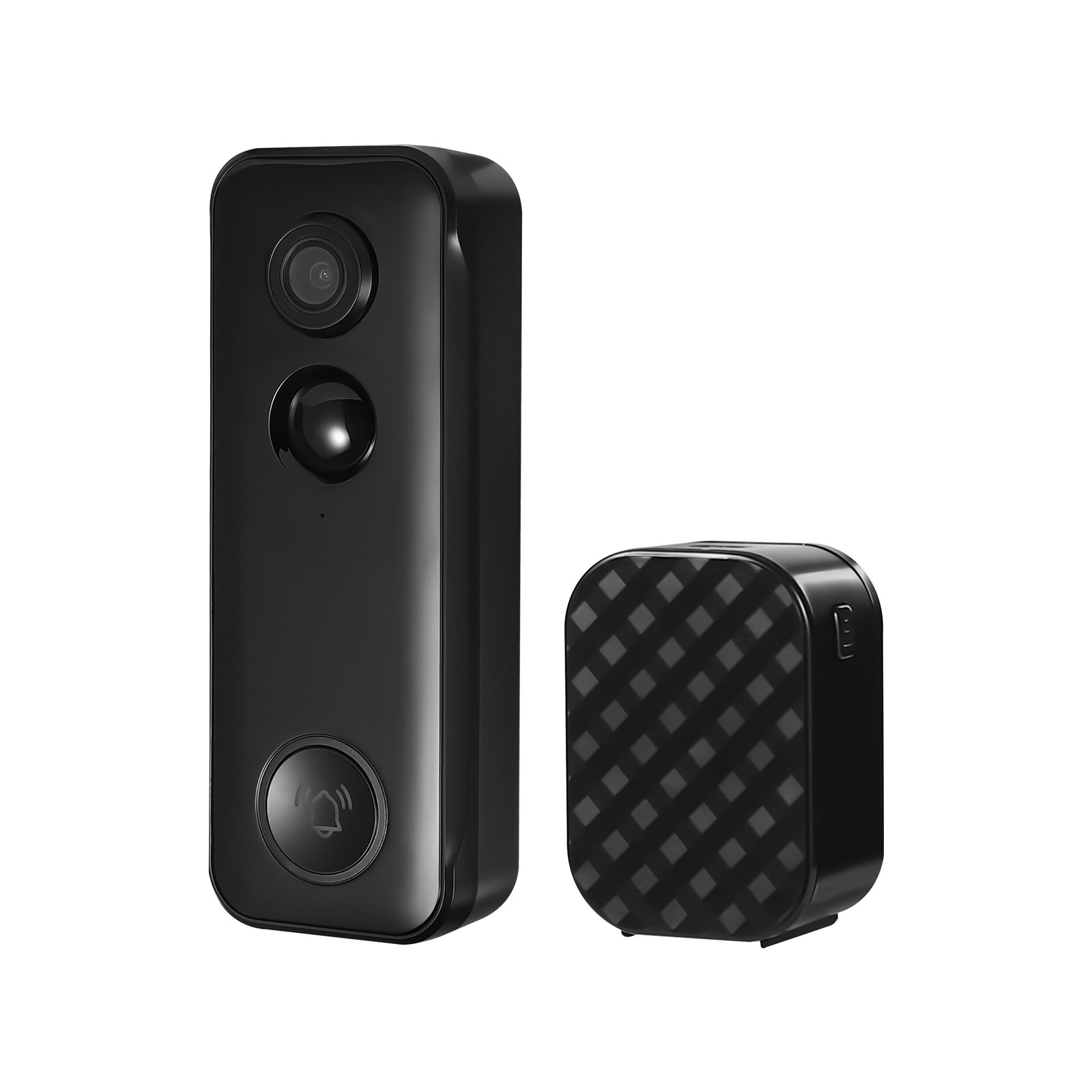 5200mAh Smart Doorbell Doorbell with Camera High Volume Speaker 3MP Doorbell for Hotels Homes Apartments Offices Black