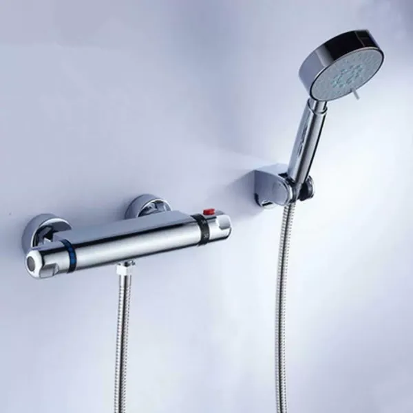 Thermostatic shower mixer - Surface mounting - 20 to 50°C - Chrome