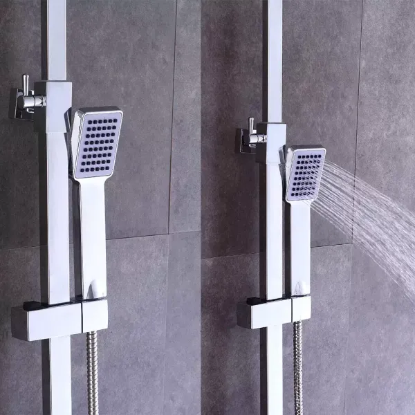 Shower Kit With Rainfall Shower System Stainless Steel With Thermostatic Shower Head Shower Head 30 Cm Easy To Use Practical Thermostat