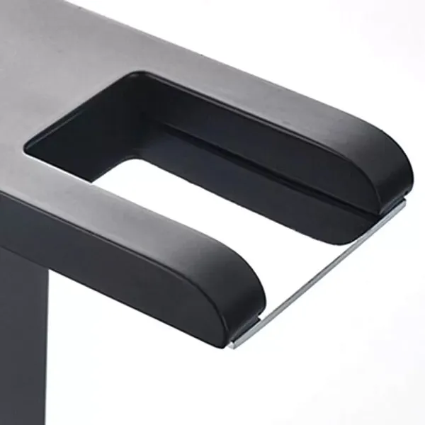 Bathroom Waterfall Faucet With Color Changing Led Lighting Modern Style Black Led Lights Works With Water Build To Last Easy To Install