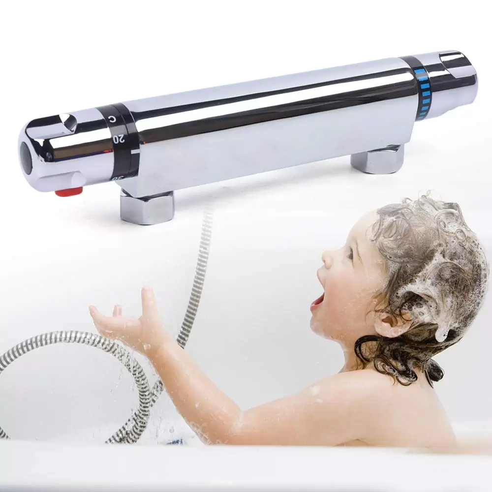 Thermostatic Shower Faucet Shower Mixer Faucet With Protection Button 38°c Safety Protection Thermostat ± 1,5 °c On-wall Mount Thermostatic Shower Faucet Shower Mixer Faucet With Protection Button 38°c Safety Protection Thermostat ± 1,5 °c On-wall Mount