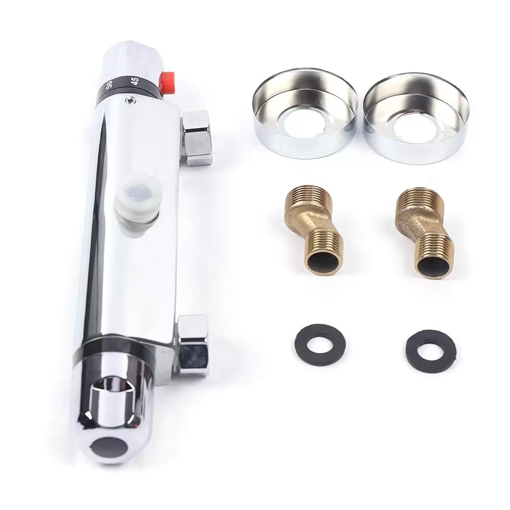 Thermostatic Shower Faucet Shower Mixer Faucet With Protection Button 38°c Safety Protection Thermostat ± 1,5 °c On-wall Mount Thermostatic Shower Faucet Shower Mixer Faucet With Protection Button 38°c Safety Protection Thermostat ± 1,5 °c On-wall Mount