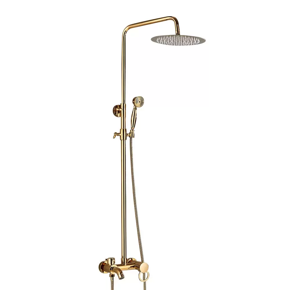 Morden Rain Shower System With Height Adjustable Hand Shower For Bathroom 20cm Gold Modern Shower Systems Easy To Install Comfortable Shower