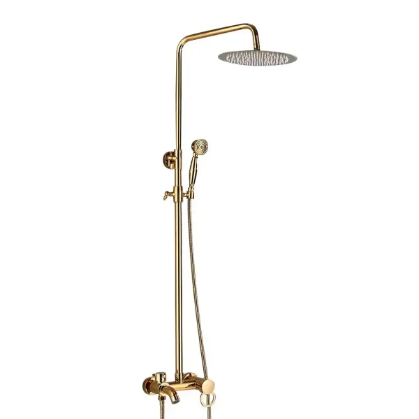 Morden Rain Shower System With Height Adjustable Hand Shower For Bathroom 20cm Gold Modern Shower Systems Easy To Install Comfortable Shower