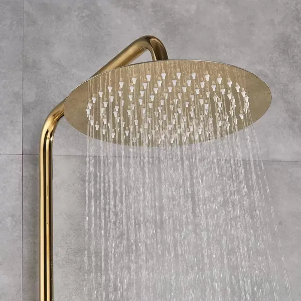 Morden Rain Shower System With Height Adjustable Hand Shower For Bathroom 20cm Gold Modern Shower Systems Easy To Install Comfortable Shower