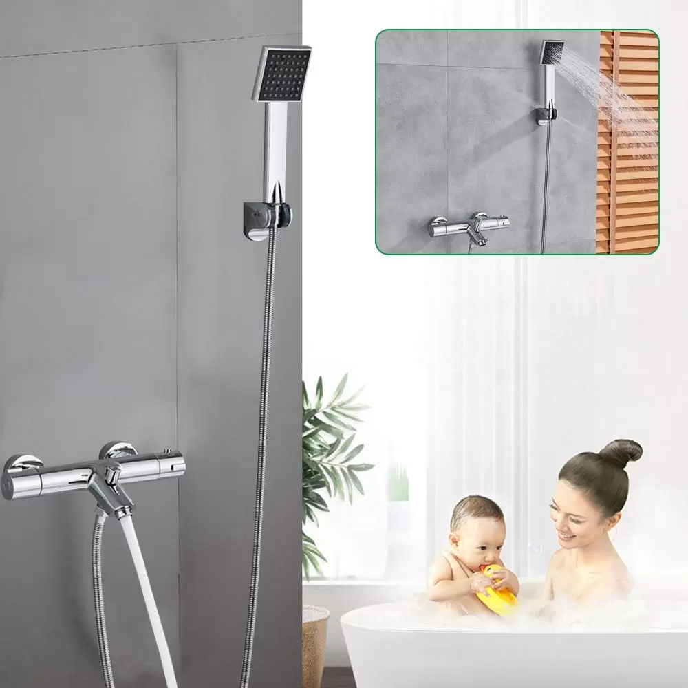 Brass Bathtub Tap Shower Set Bath Mixer with Hand Shower and Faucet Shower Set for Bathtub and Bathroom Brass Bathtub Tap Shower Set Bath Mixer with Hand Shower and Faucet Shower Set for Bathtub and Bathroom