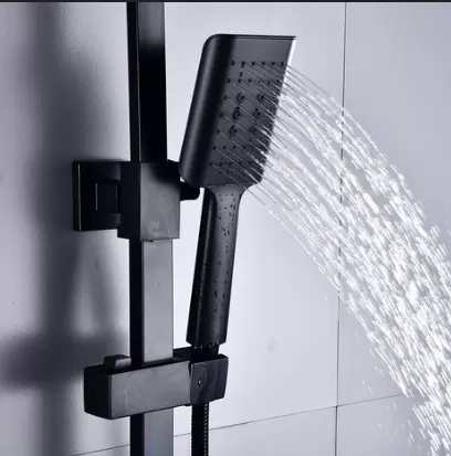 360° Shower System with 38°C Thermostat Black Rain Shower Shower Set with Lead-free Brass and Stainless Steel Pipe for Showers in Homes and Hotels 360° Shower System with 38°C Thermostat Black Rain Shower Shower Set with Lead-free Brass and Stainless Steel Pipe for Showers in Homes and Hotels
