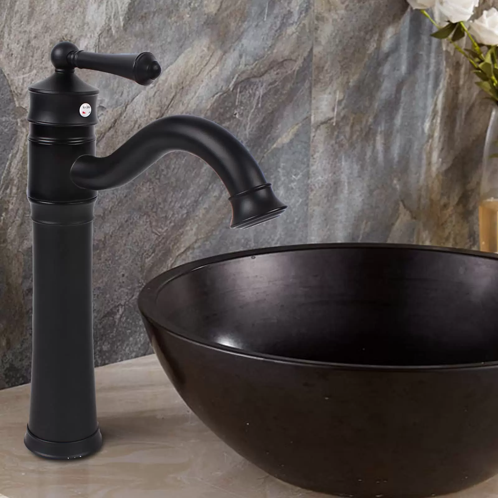 CNCEST Retro Faucet 360° Rotatable Black Single Lever Mixer Tap 34cm High Spout for Bathroom Kitchen 100% Brand New Long Service Life CNCEST Retro Faucet 360° Rotatable Black Single Lever Mixer Tap 34cm High Spout for Bathroom Kitchen 100% Brand New Long Service Life