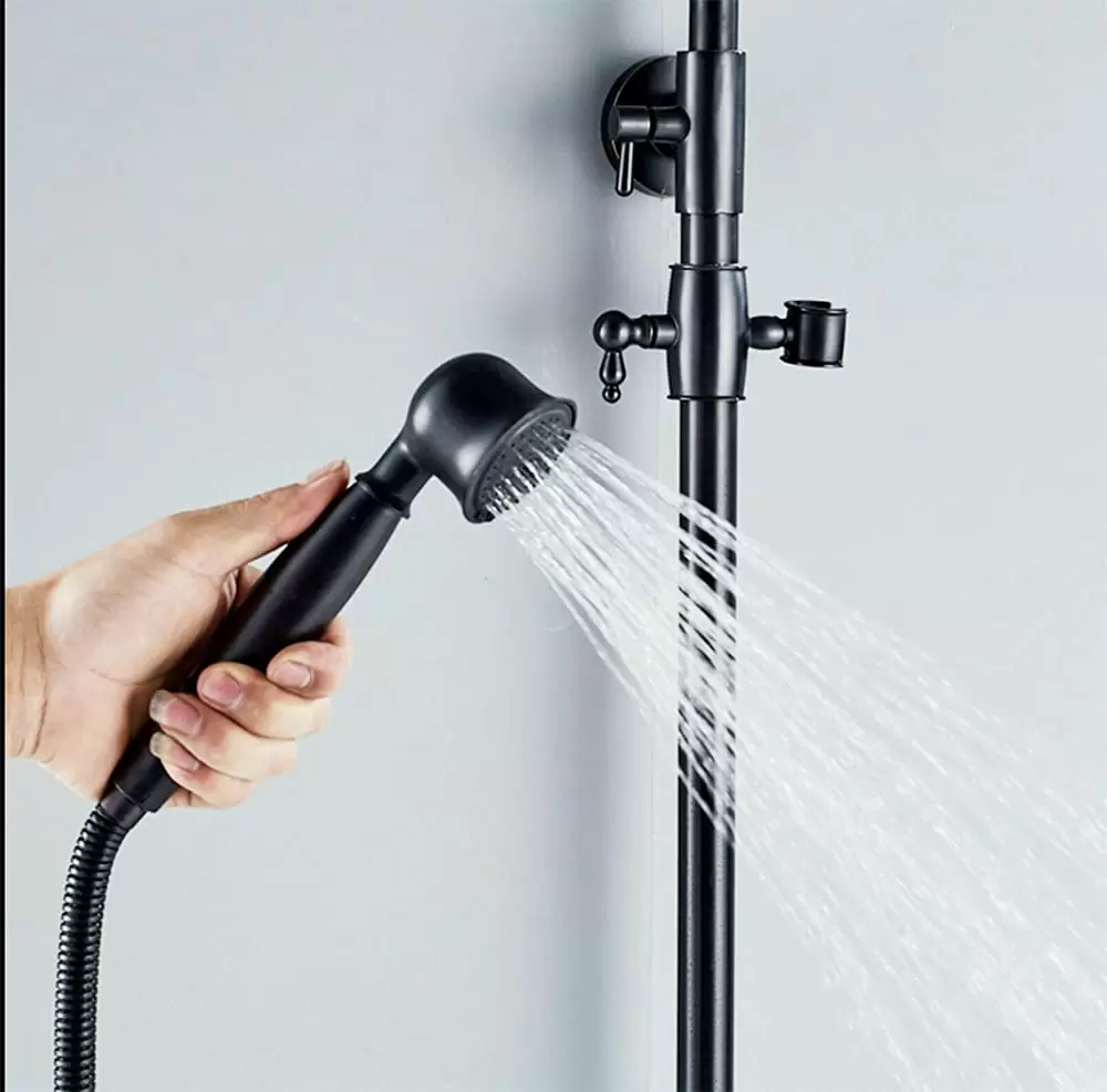 Shower Fitting Set Retro Shower System Rain Shower With Shower Head Hand Shower Ceramic Valve 17*15*120cm Shower Faucet Set Shower Fitting Set Retro Shower System Rain Shower With Shower Head Hand Shower Ceramic Valve 17*15*120cm Shower Faucet Set